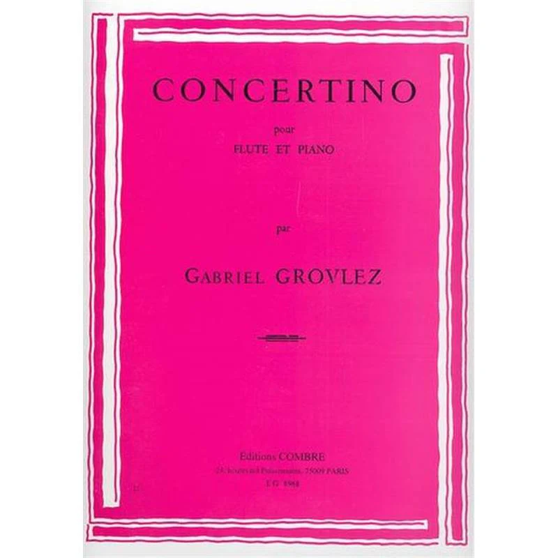 Grovlez Gabriel - Concertino - Flute et Piano