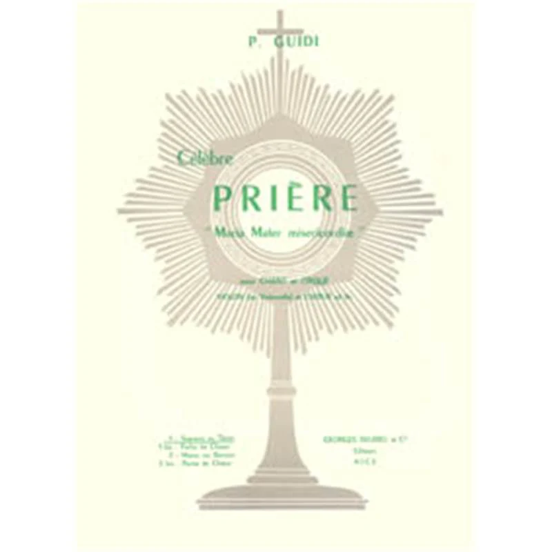 Guidi P - Priere N°1 - Voix Elevee et Orgue