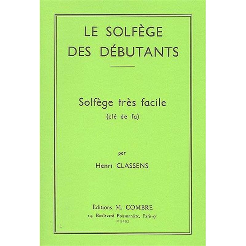 Henri Classens - Solfege des Debutants Cle de Fa