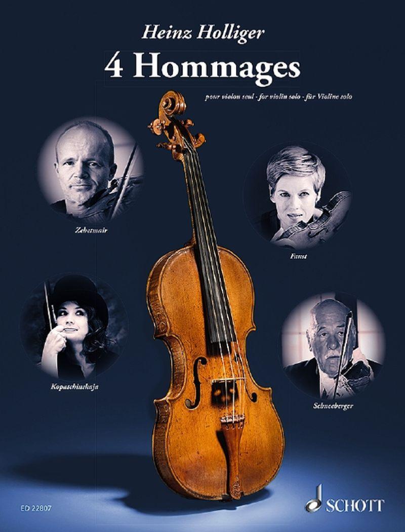 Holliger Heinz - 4 Hommages - Violon Solo