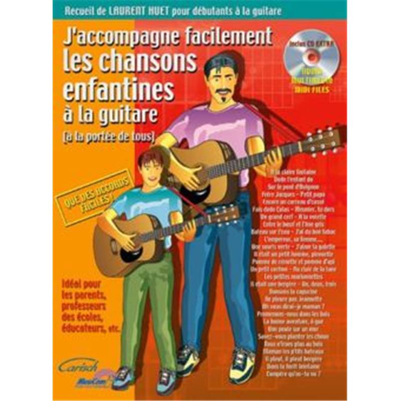 Huet Laurent - J'accompagne Facilement les Chansons Enfantines A la Guitare - AO