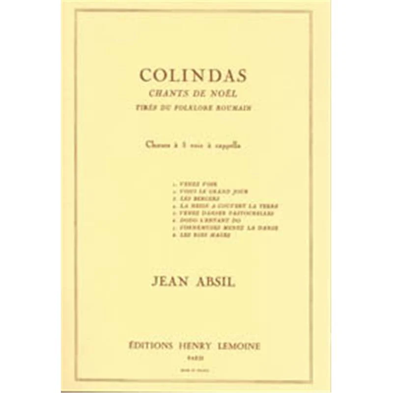 Jean Absil - Colindas - Choeur