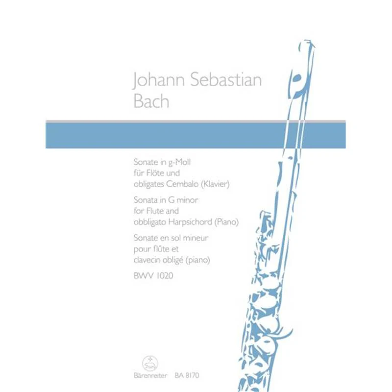Jean-Sebastien Bach - Sonate Bwv1020 Sol Mineur - Flute/basse Continue (ou Piano)