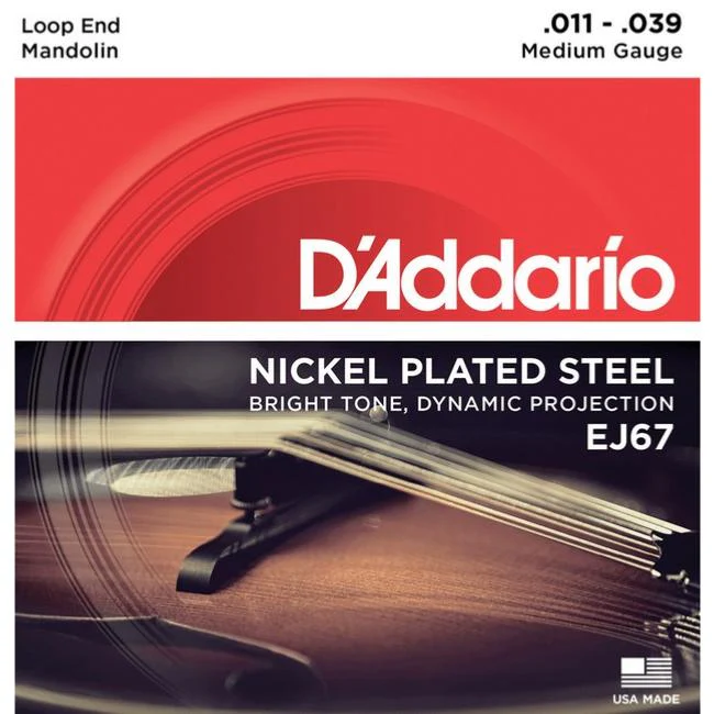 Jeu de Cordes Mandoline D'addario Ej67 Medium