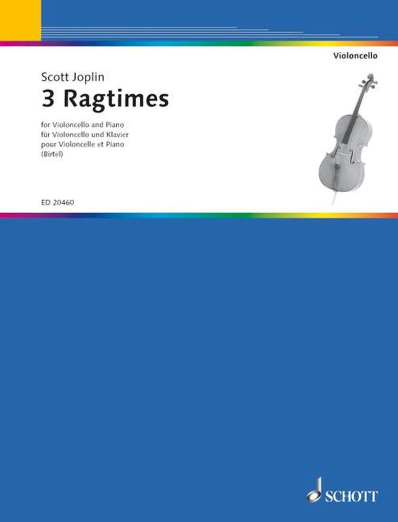 Joplin Scott - 3 Ragtimes - Violoncelle et Piano