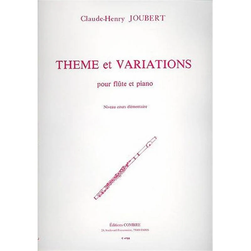 Joubert Claude Henry - Theme et Variations - Flute et Piano