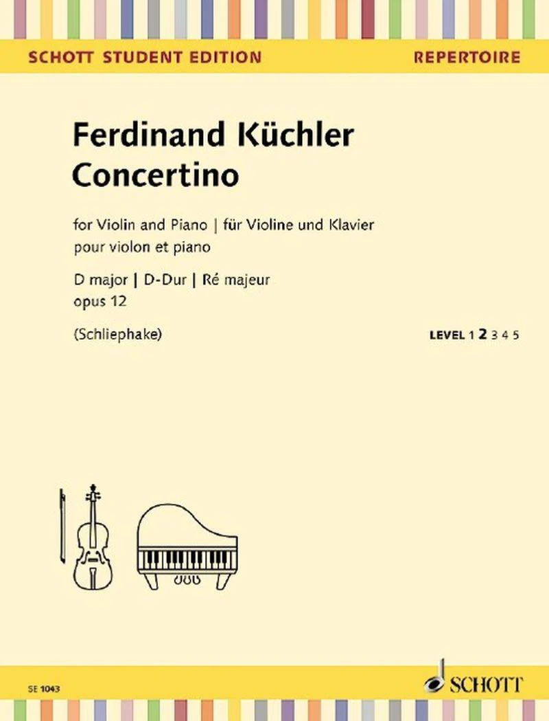 Kuchler Ferdinand - Concertino Op.12 Re Maj. - Violon et Piano
