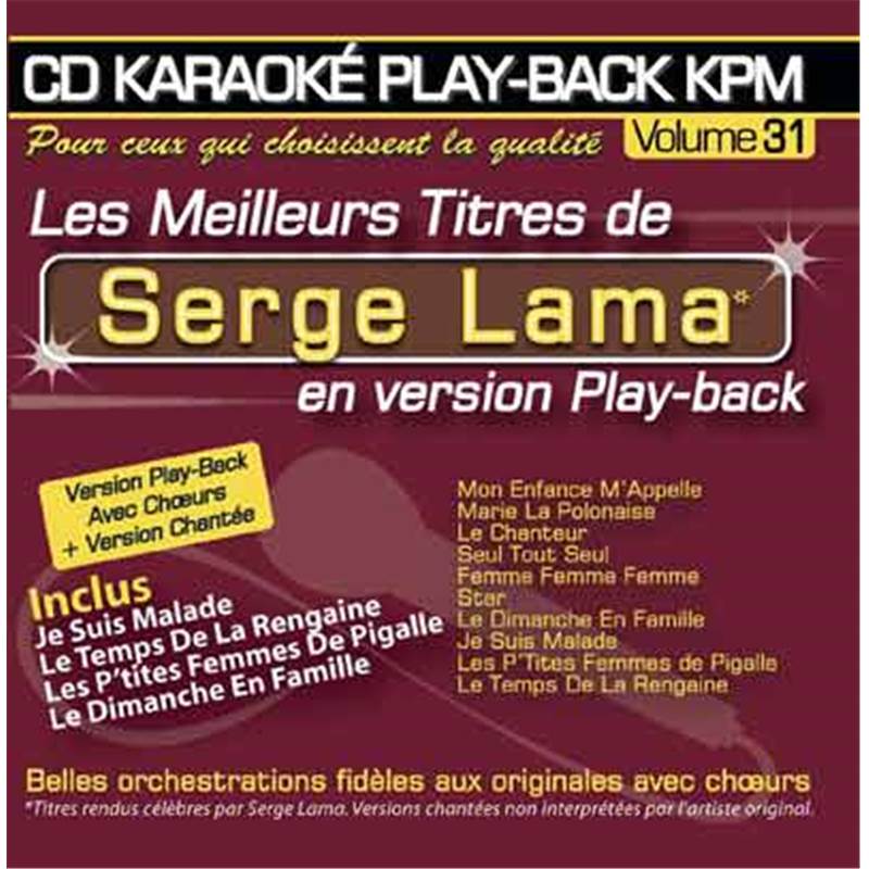Lama Serge - Cd Karaoke Vol.31 avec Choeur + Versions Chantees