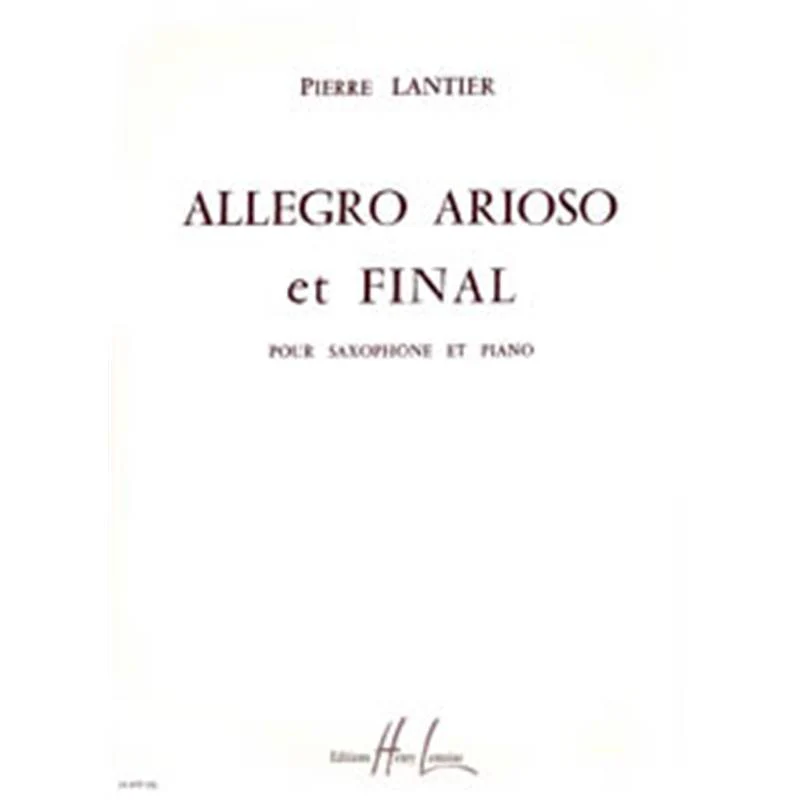 Lantier Pierre - Allegro Arioso et Final - Saxophone et Piano