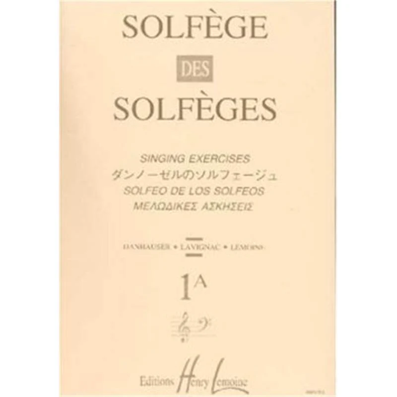 Lavignac Albert - Solfege des Solfeges Vol.1a sans Accompagnement