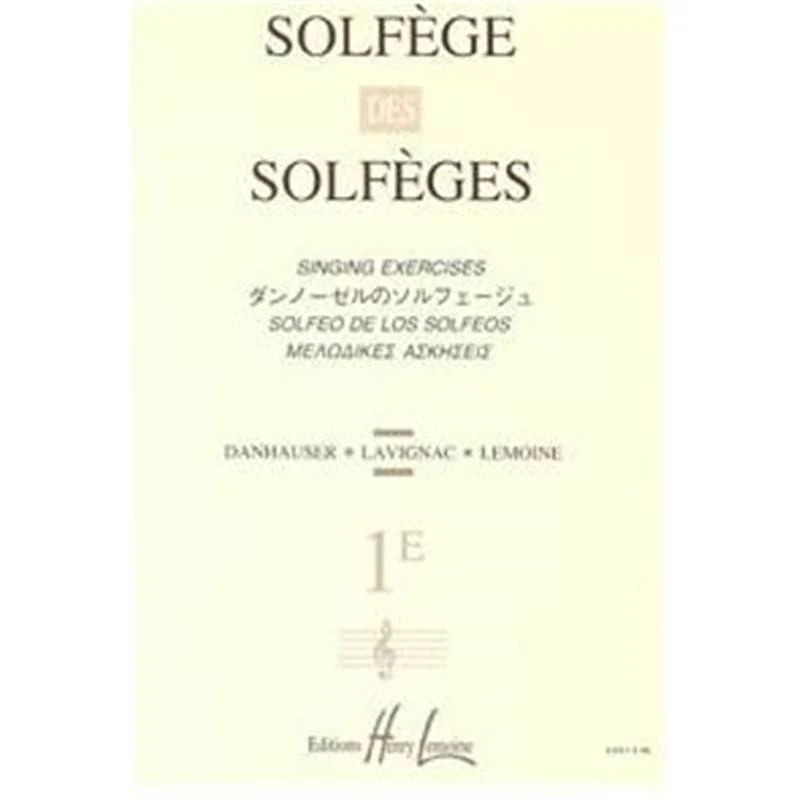 Lavignac Albert - Solfege des Solfeges Vol.1e sans Accompagnement