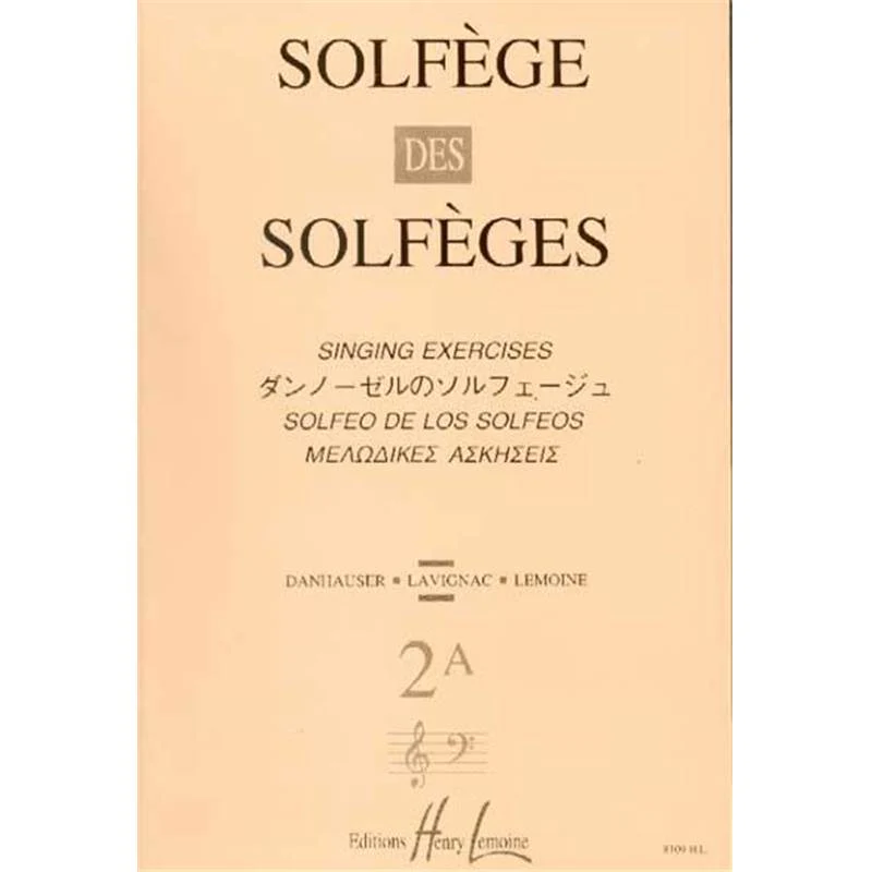 Lavignac Albert - Solfege des Solfeges Vol.2a sans Accompagnement