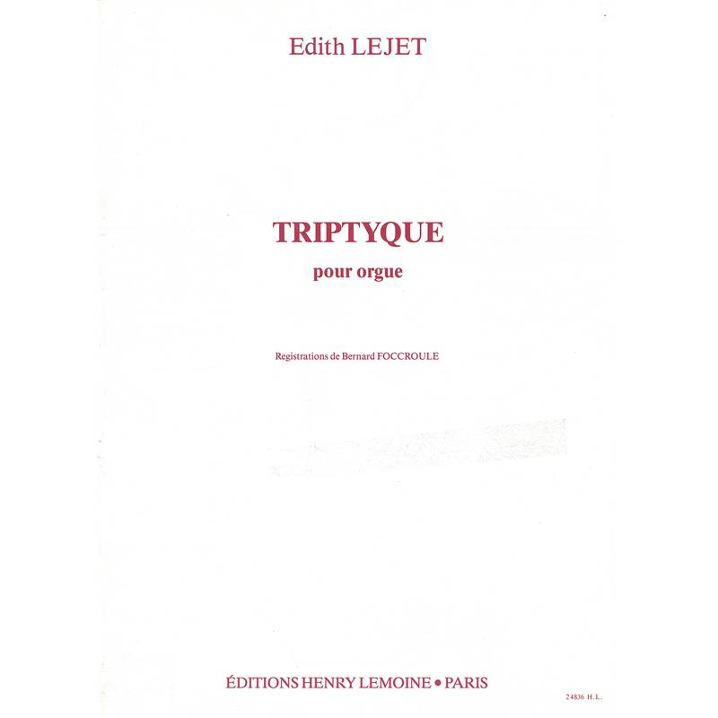 Lejet Edith - Triptyque - Orgue