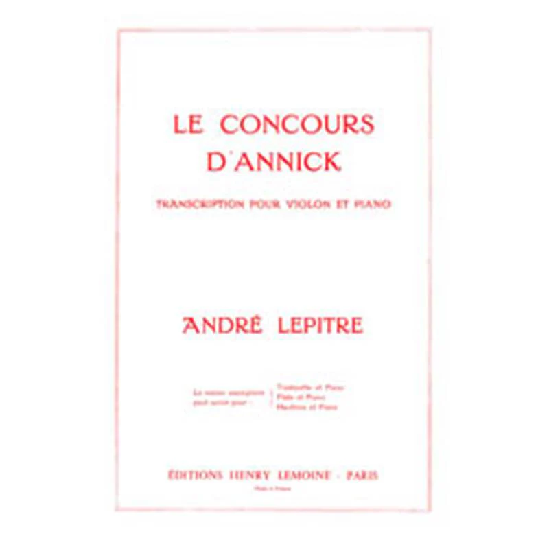 Lepitre Andre - Concours D'annick - Violon et Piano