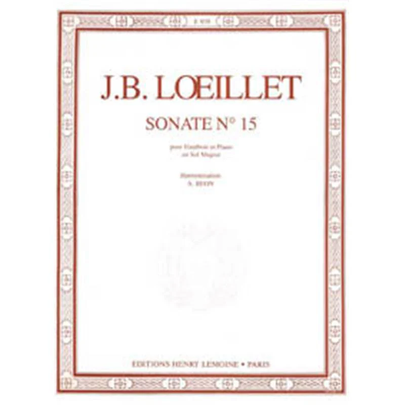 Loeillet Jb - Sonate en Sol Maj. - Hautbois et Piano