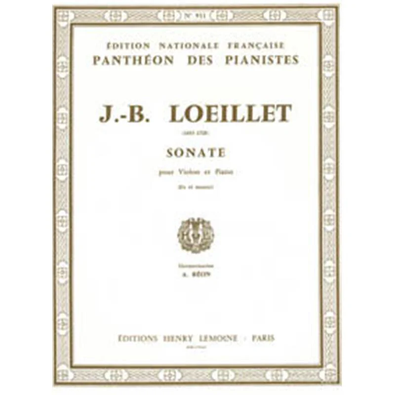 Loeillet Jb - Sonate Re Maj. - Violon et Piano