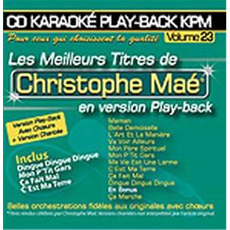Mae Christophe - Cd Karaoke Vol.23 avec Choeur + Versions Chantees