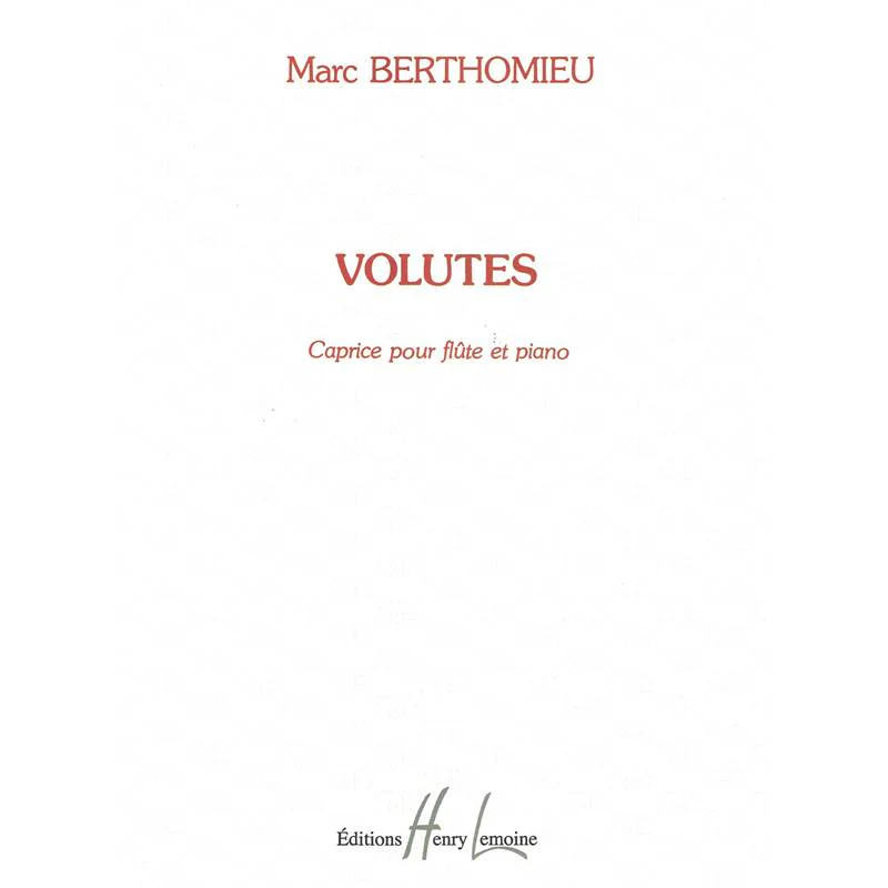 Marc Berthomieu - Volutes - Flute et Piano