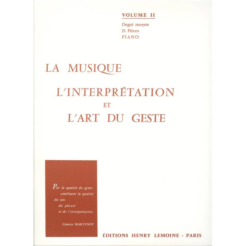 Martenot Ginette - Art du Geste Vol.2 - Piano