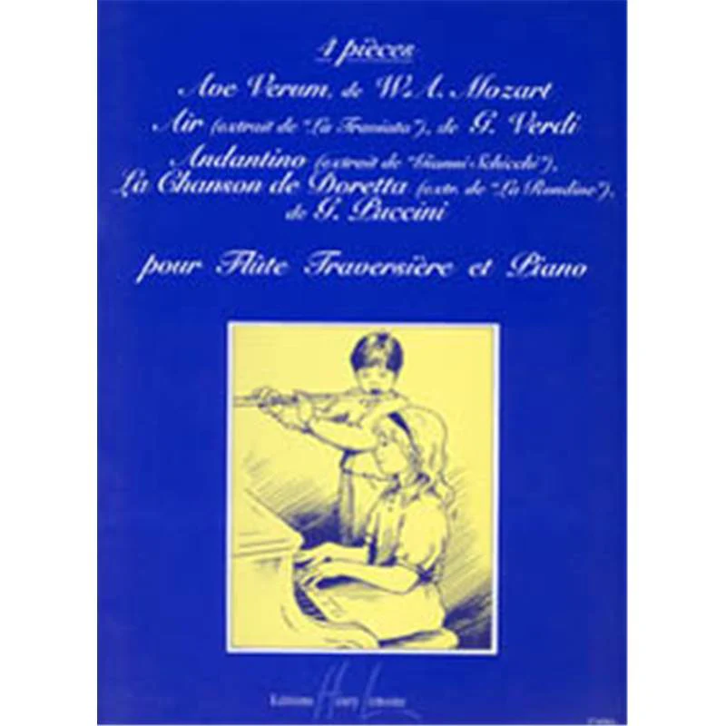 Mozart/verdi - Pieces (4) - Flute et Piano