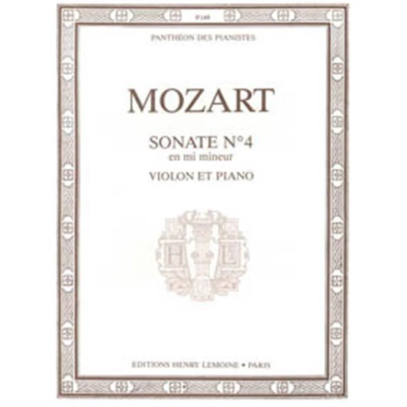 Mozart W.A. - Sonate N°4 en Mi Min. - Violon et Piano