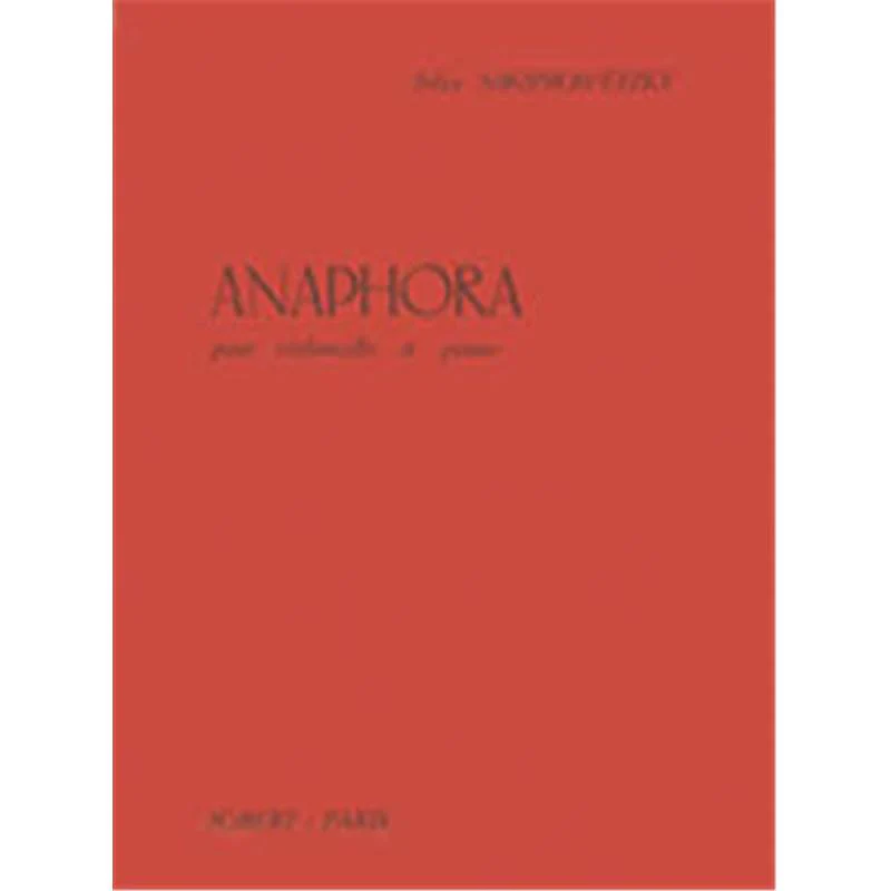 Nikiprowetzky Tolia - Anaphora - Violon et Piano