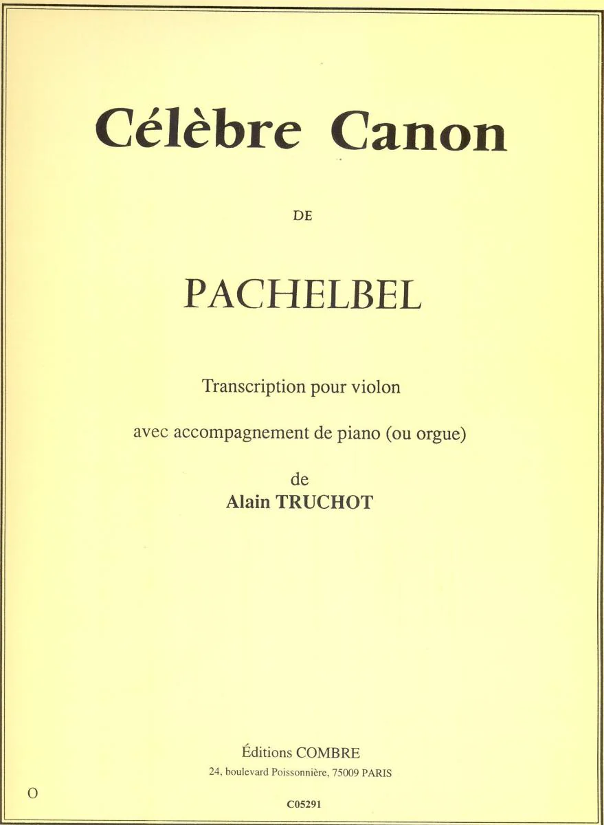 Pachelbel Johann - Celebre Canon - Violon et Piano ou Orgue