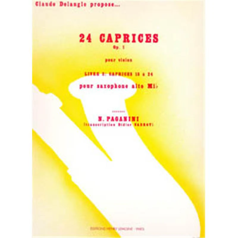 Paganini Niccolo - Caprices (24) Vol.2 - Saxophone Solo