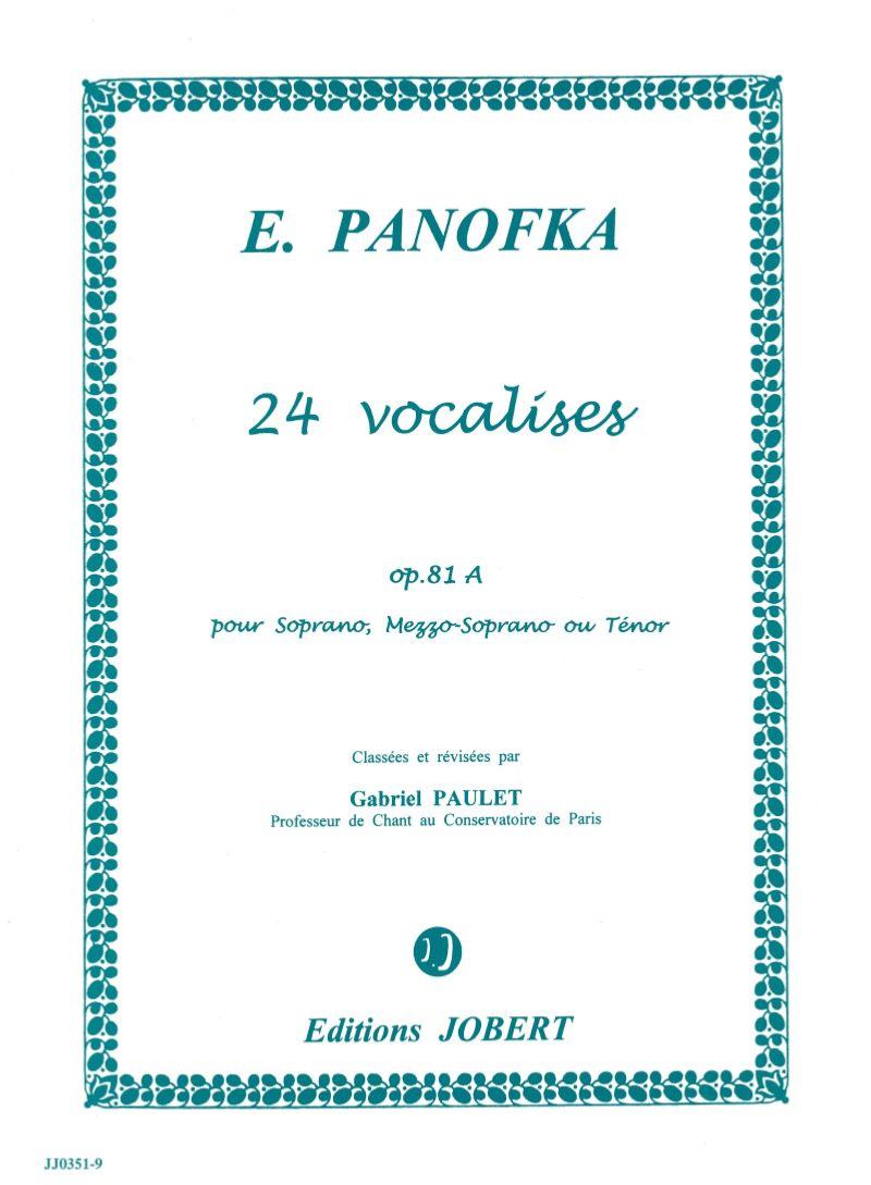 Panofka Heinrich - 24 Vocalises Vol.1 Op.81a - Voix Elevee et Piano