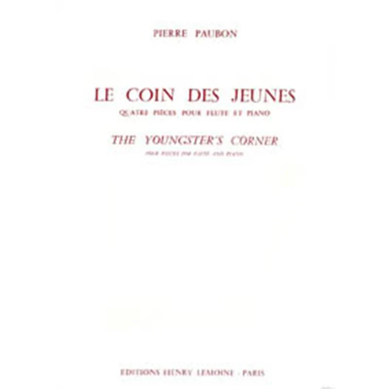 Paubon Pierre - le Coin des Jeunes - Flute et Piano