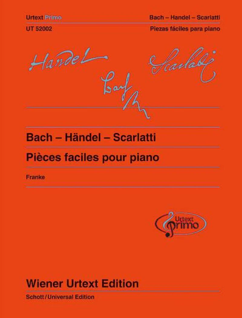 Pieces Faciles Volume 1 : Bach-haendel-scarlatti - Piano