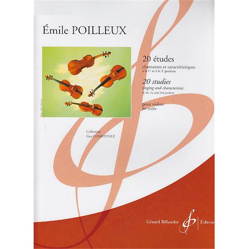 Poilleux Emile - 20 Etudes Chantantes et Caracteristiques Violon