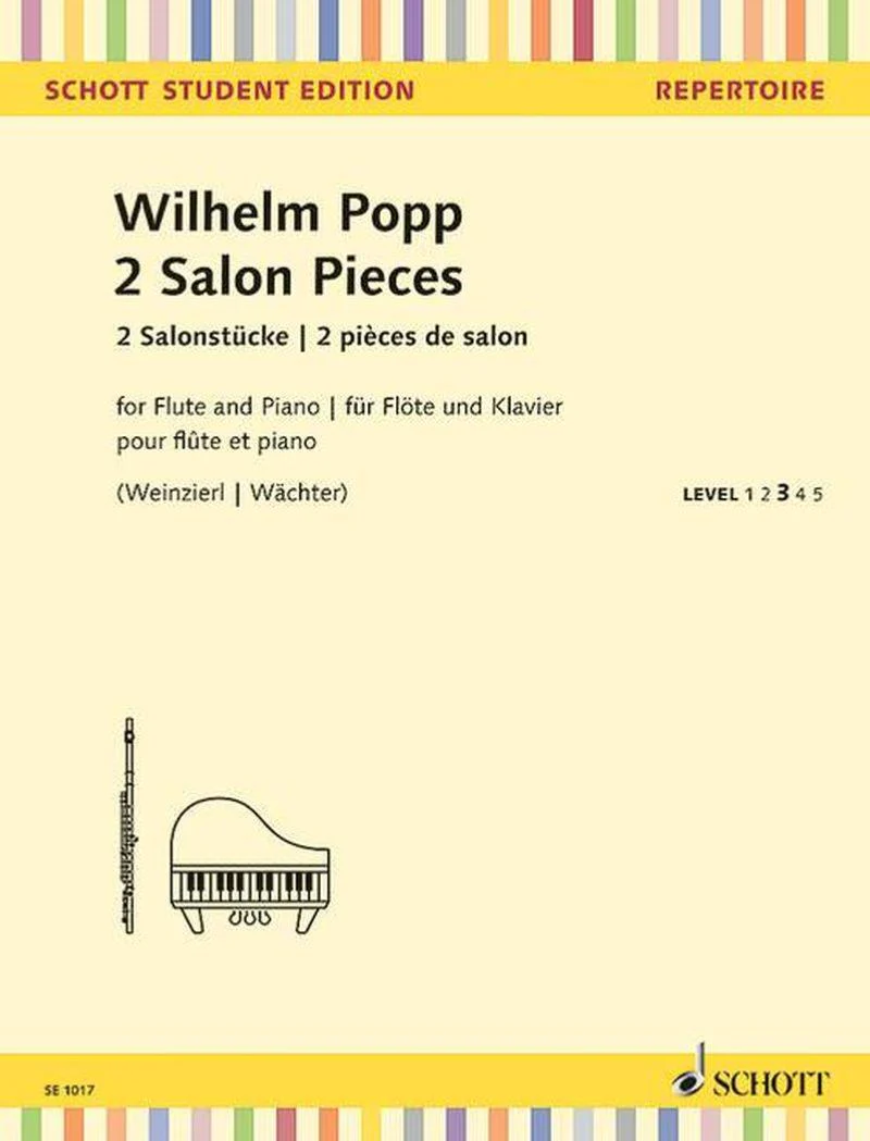 Popp Wilhelm - 2 Pieces de Salon - Flute et Piano