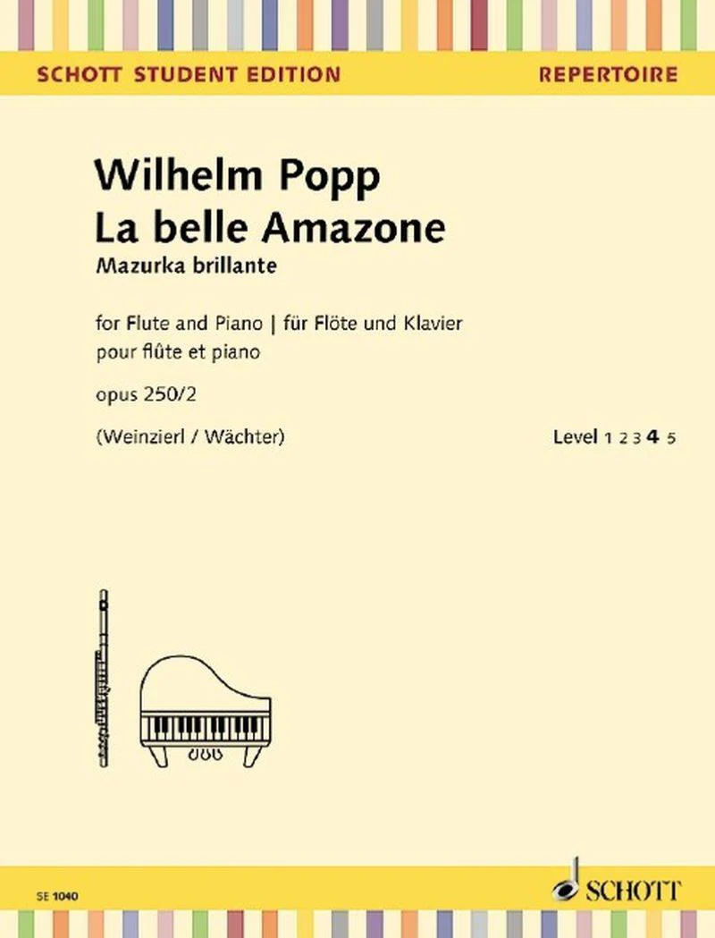 Popp Wilhelm - la Belle Amazone Opus 250/2 - Flute et Piano