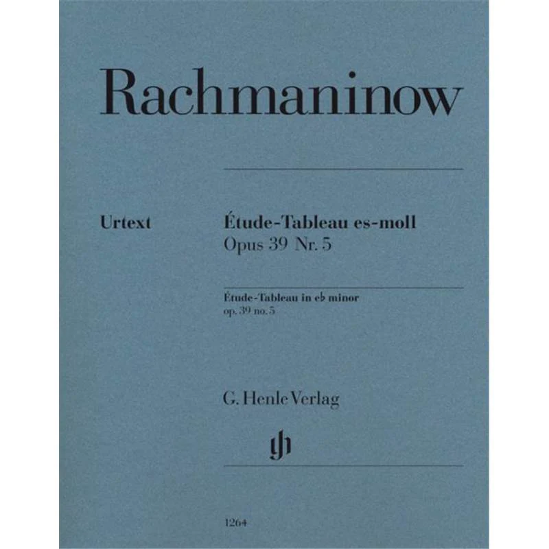 Rachmaninoff Serguei - Etude-tableau Op.39/5 Mib Mineur - Piano