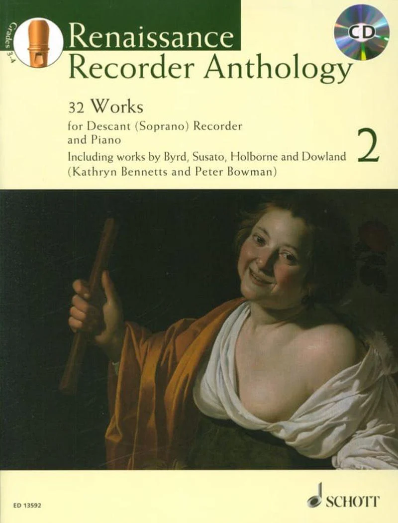 Renaissance Recorder Anthology Vol.2 +cd - Flute A Bec Soprano et Piano