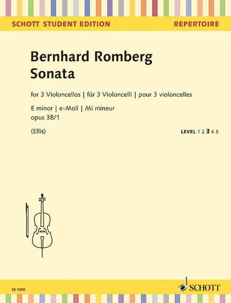 Romberg Bernhard - Sonate Opus 38/1 en Mi Mineur - 3 Violoncelles
