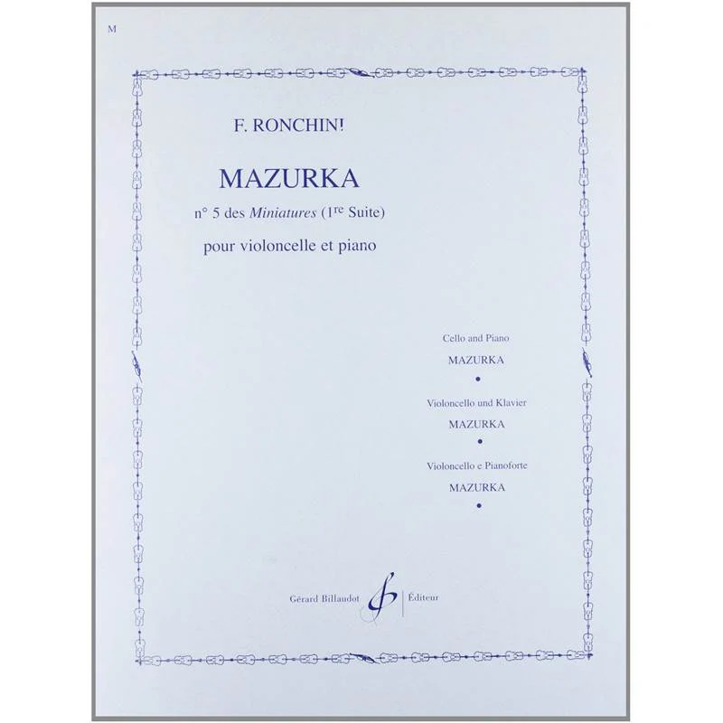 Ronchini F. - Mazurka pour Violoncelle et Piano