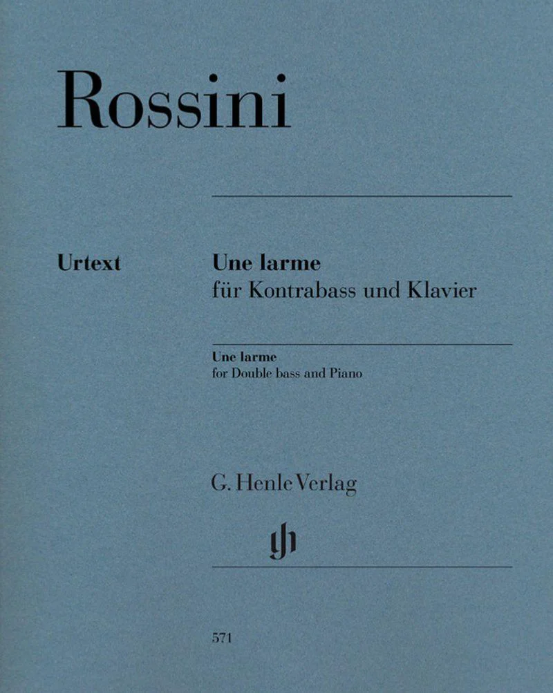 Rossini Gioacchino - Une Larme - Contrebasse et Piano