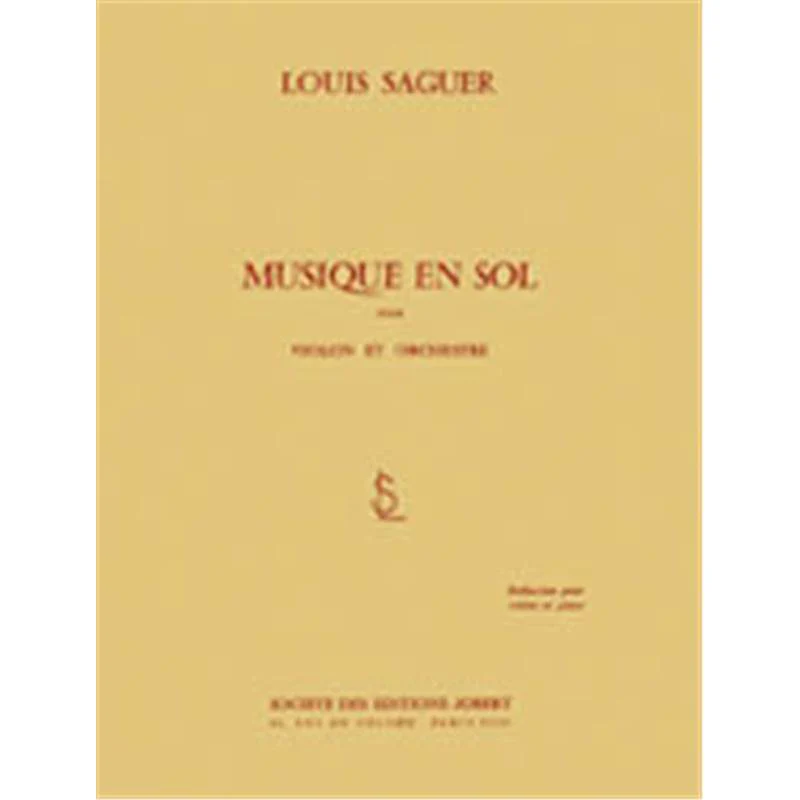 Saguer Louis - Musique en Sol - Partie de Violon