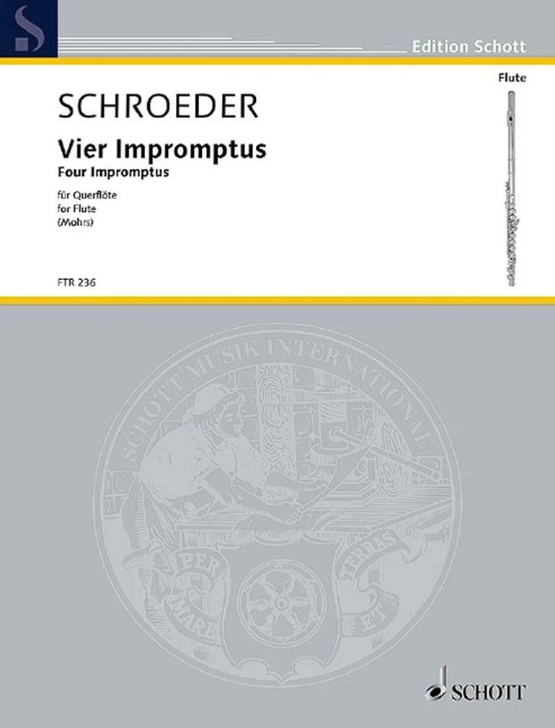 Schroeder Hermann - 4 Impromptus - Flute Traversiere Solo