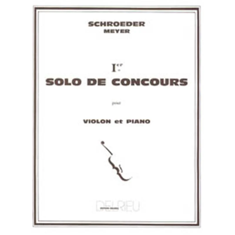 Schroeder-meyer H - Solo de Concours N°1 - Violon