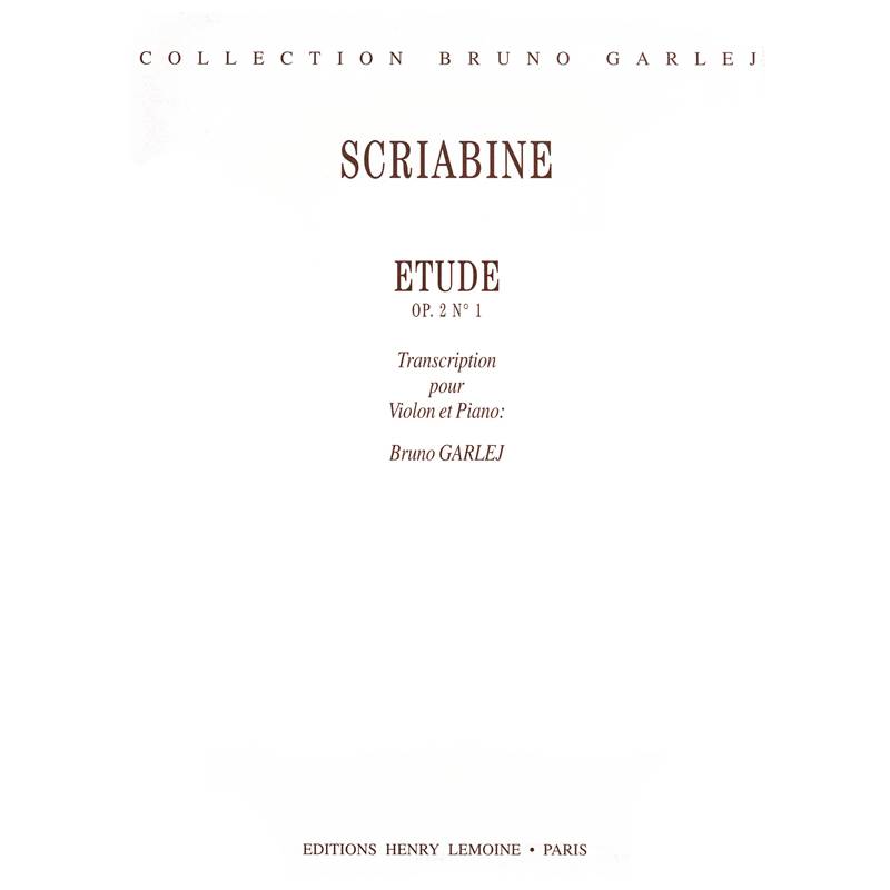 Scriabine Alexandre - Etude Op.2 N°1 - Violon et Piano