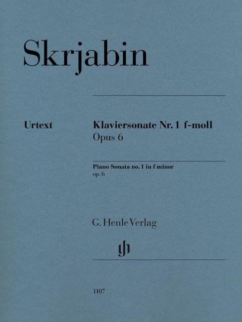 Scriabine Alexandre - Sonate No1 Op.6 en Fa Mineur - Piano