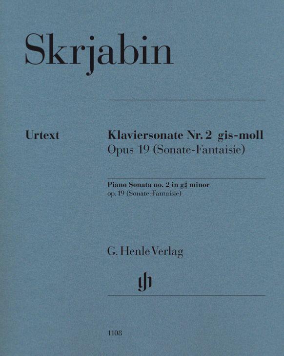 Scriabine Alexandre - Sonate No2 Op.19 en Sol# Mineur (sonate-fantaisie) - Piano