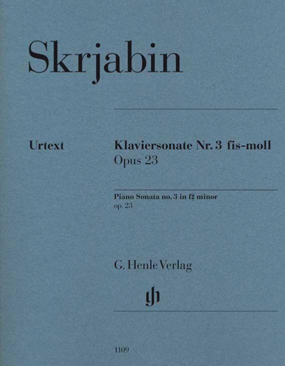 Scriabine Alexandre - Sonate No3 Op.23 en Fa# Mineur - Piano