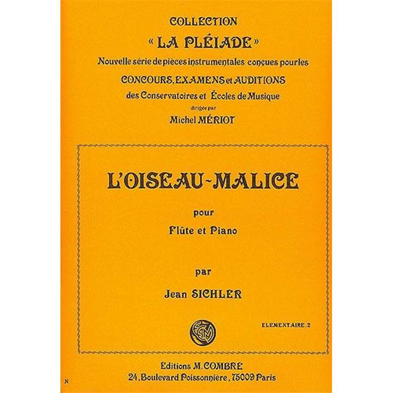 Sichler Jean - L'oiseau Malice - Flute et Piano