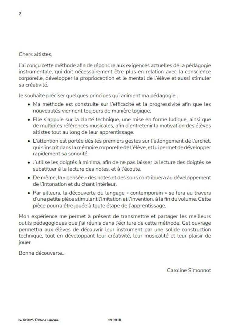 Simonnot Caroline - La méthode d'alto pour les débutants V1 - Image 2