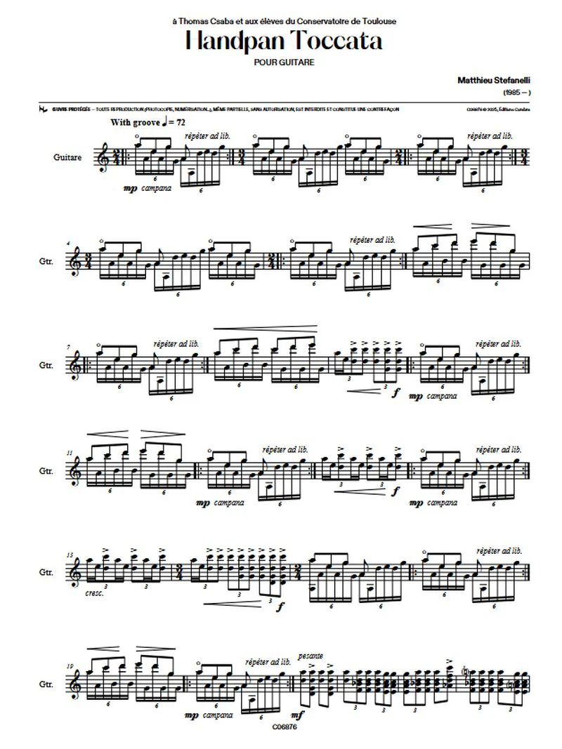 Stefanelli Matthieu - Handpan toccata - Guitare - Image 2