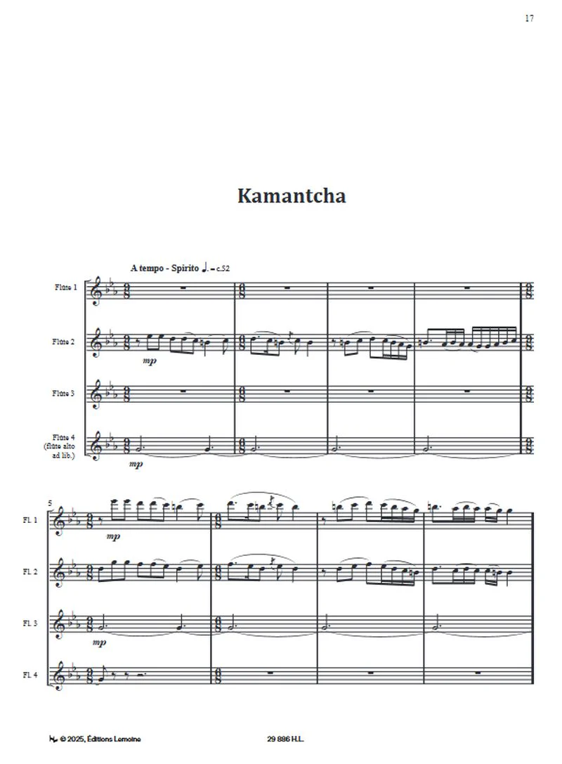 The quartets of klezmer, gipsy, armenian music V2 pour flûtes - Conducteur et parties séparées - Image 4